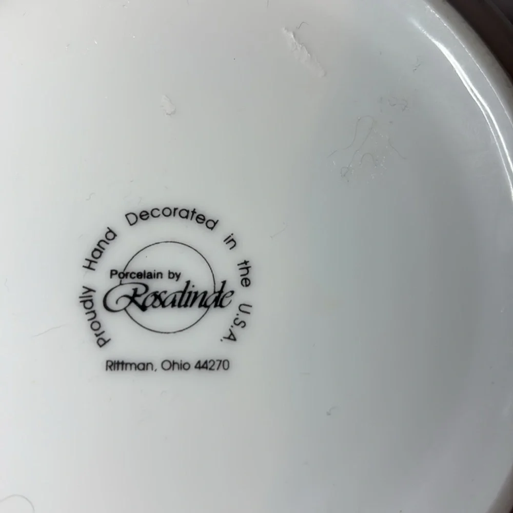 Porcelain Dog Dish With Footprints Around and Darling little Yorkie inside